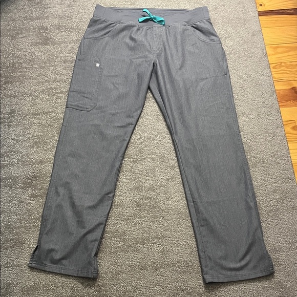 Figs Women’s Drawstring Gray Scrub Pants Size L/T - Picture 1 of 12